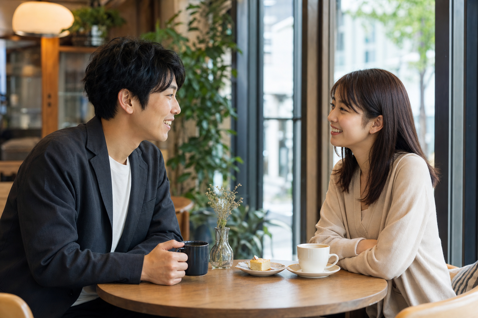 初回はカフェなど軽い場所で会う