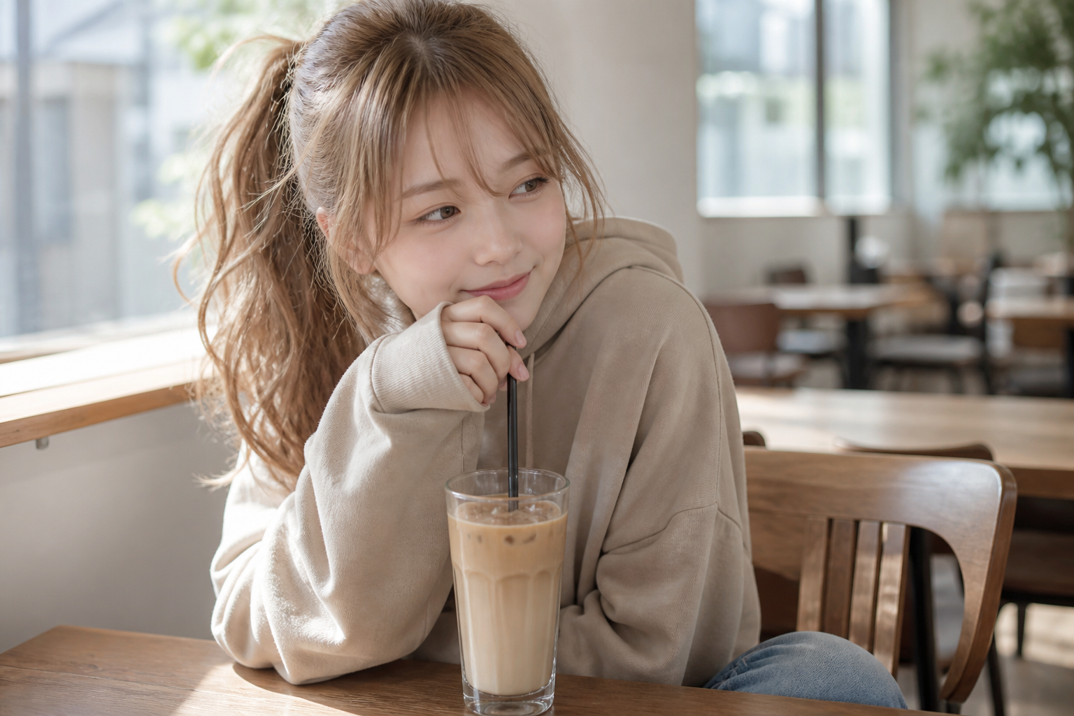 ミントC!Jメールで知り合ったキャバ嬢のれいなちゃんと昼のカフェで会う